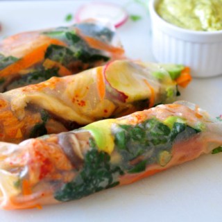 Kimchee kale Summer Rolls