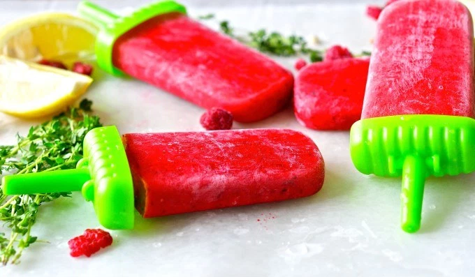 Raspberry Lemonade Tart Popsicles