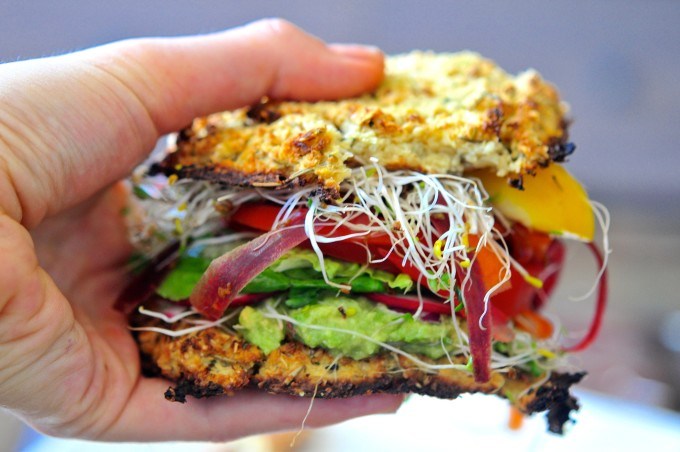 Loaded Cauliflower Bread Sandwich