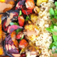 Roasted Veggie Tahini Quinoa Bowl